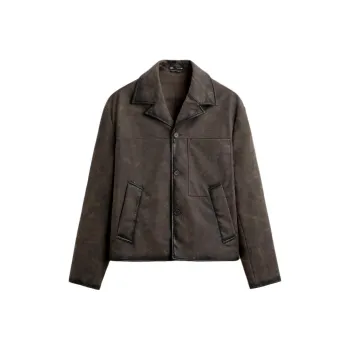 ZARA Leather Jacket Men's Brown