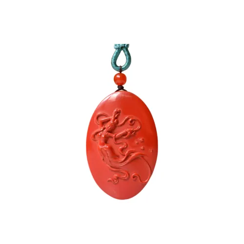 HUWEI Cinnabar Jade Necklaces Unisex