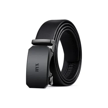 H YXIANG Split Cow Leather With Transferred Pattern Leather Belts Men's 3.5cm
