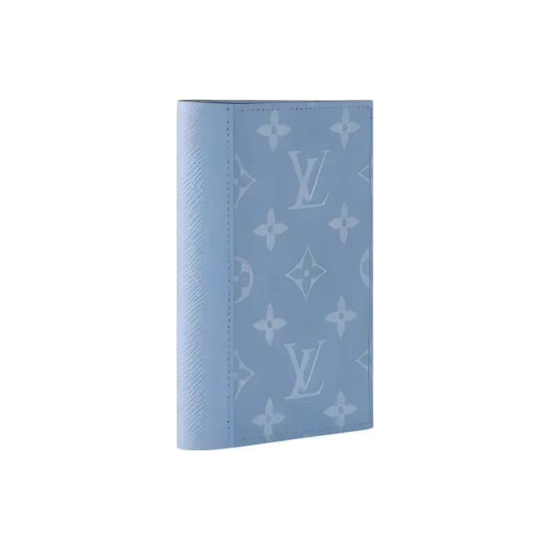 LOUIS VUITTON Canvas Passport Holder Card Holder Unisex Blue-1