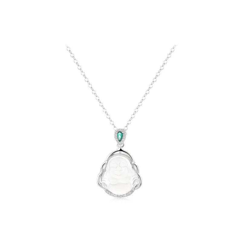 Jingleo Chalcedony Jade Necklaces Women's-0