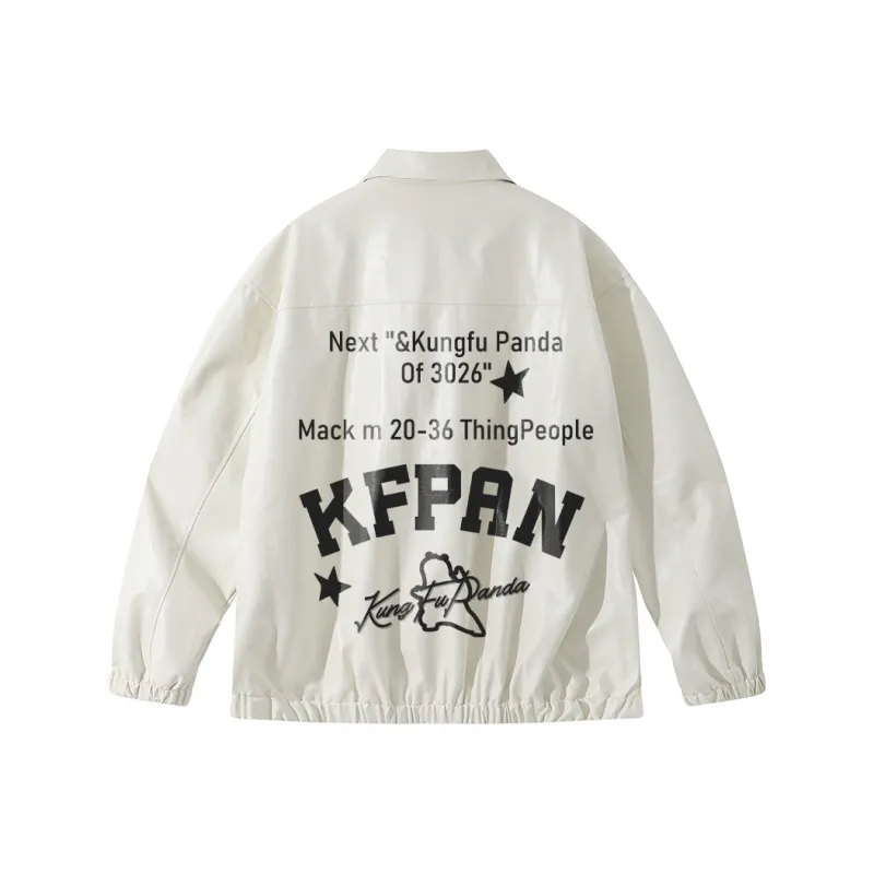 Kung Fu Panda Leather Jacket Unisex-0