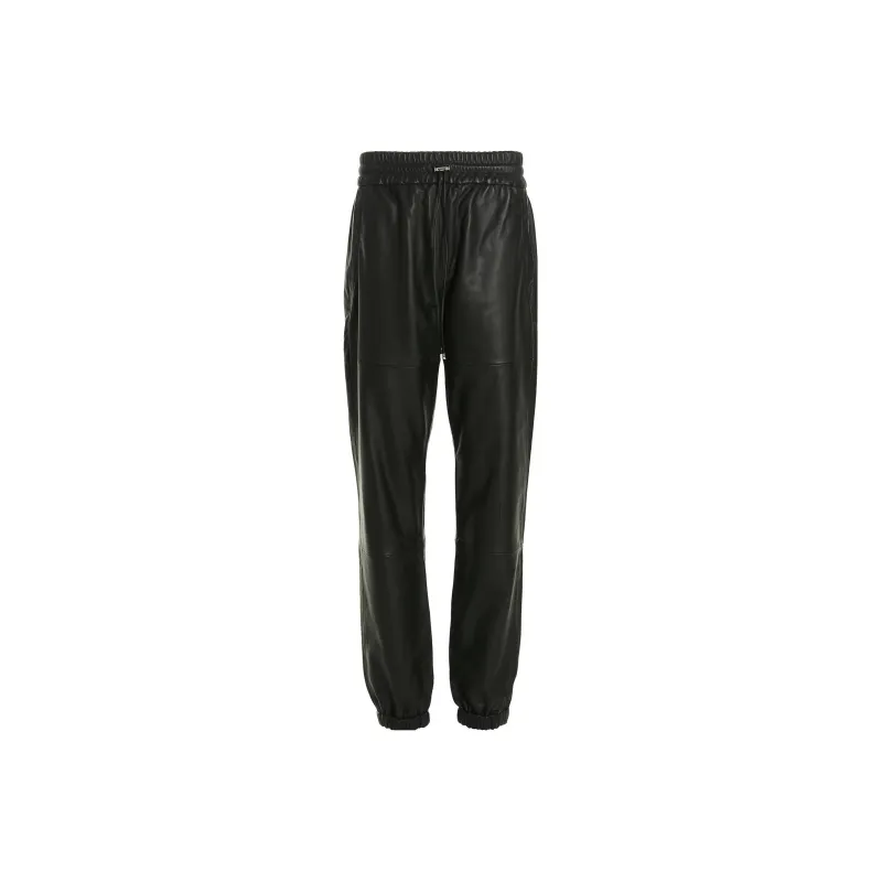 AMIRI Leather Pants Men Black-0