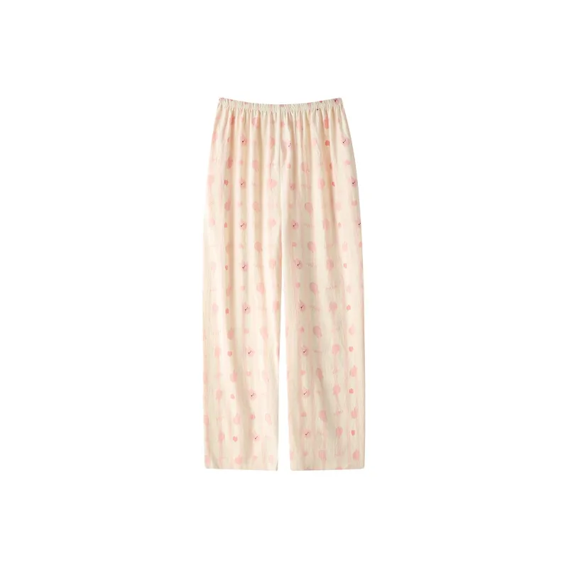 Gongdie Pajama Pants Women's Apricot-0