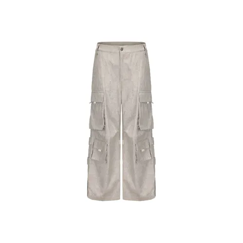 VANN VALRENCÉ Cargo Pants Unisex Light Gray