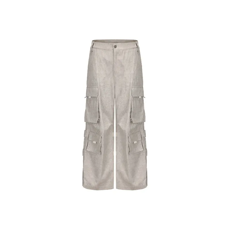 VANN VALRENCÉ Cargo Pants Unisex Light Gray-0