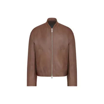 DIOR FW24 Leather Jacket Men's Brown
