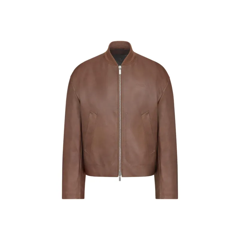 DIOR FW24 Leather Jacket Men's Brown-0