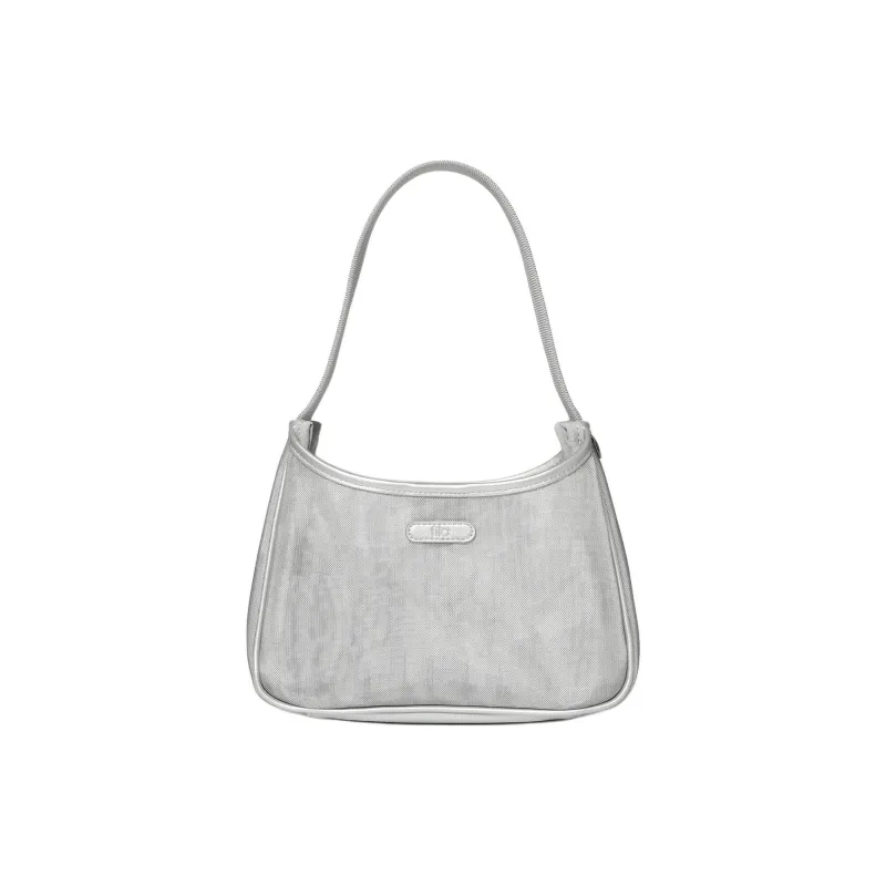 FILA Nylon Hobo Bag Shoulder Bag Women's Silver-0