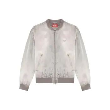 DIESEL Jackets Coats Men's Silver Gray