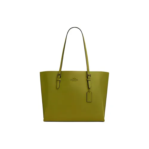 COACH Mollie Leather Twister Bag, Shopping Bag, Handbag, Shoulder Bag Large Size Women's Bright Olive
