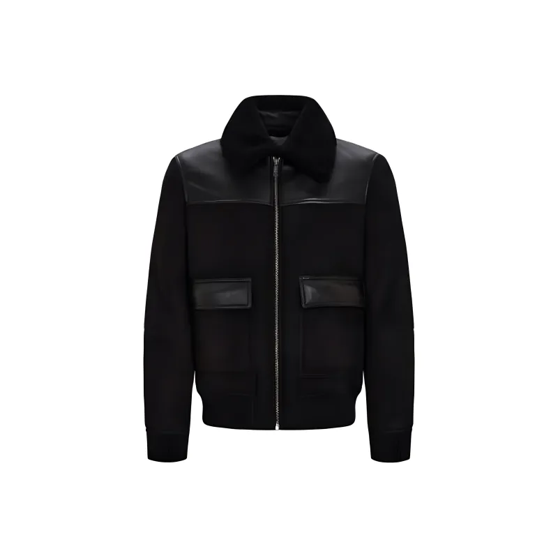 BALLY FW23 Leather Jacket Men's Black-0
