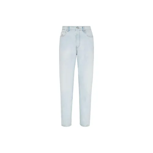 Brunello Cucinelli Logo Patch Mid Rise Jeans