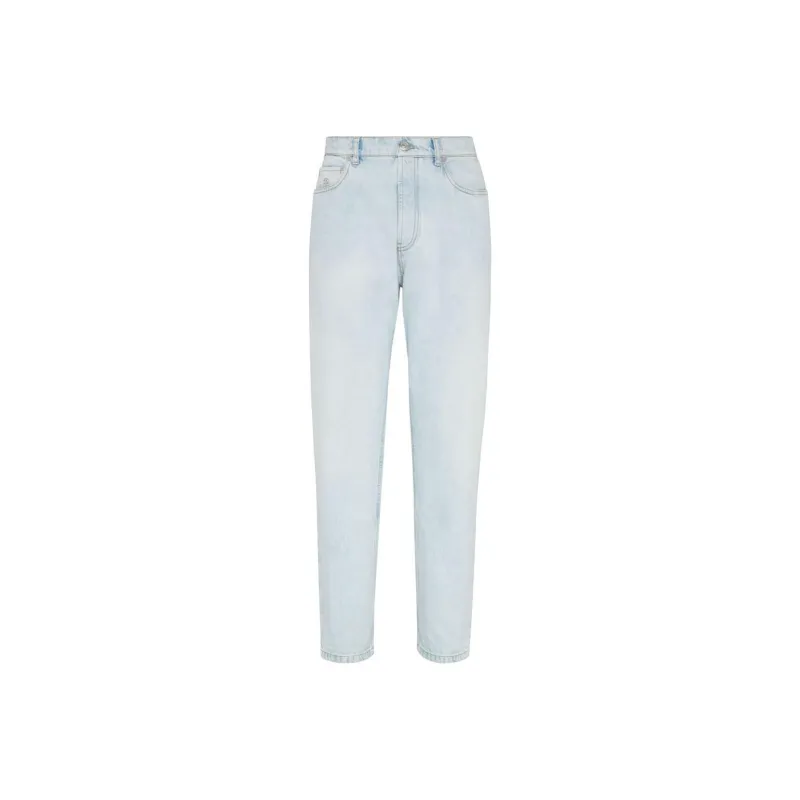 Brunello Cucinelli Logo Patch Mid Rise Jeans-0