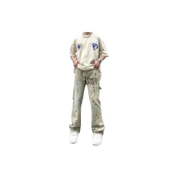 DABAISHA Jeans Unisex Yellow Mud