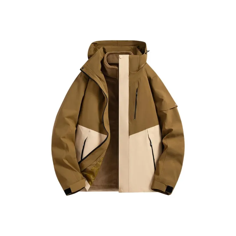 Yalu Diagonal Zipper Breathable Water Resistant Windproof Windbreaker Jacket Unisex-2
