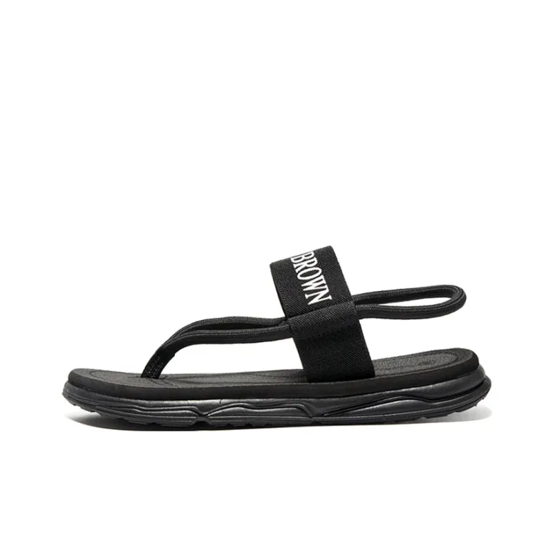 EOKAGAH Beach Sandals Men's Black Red-4