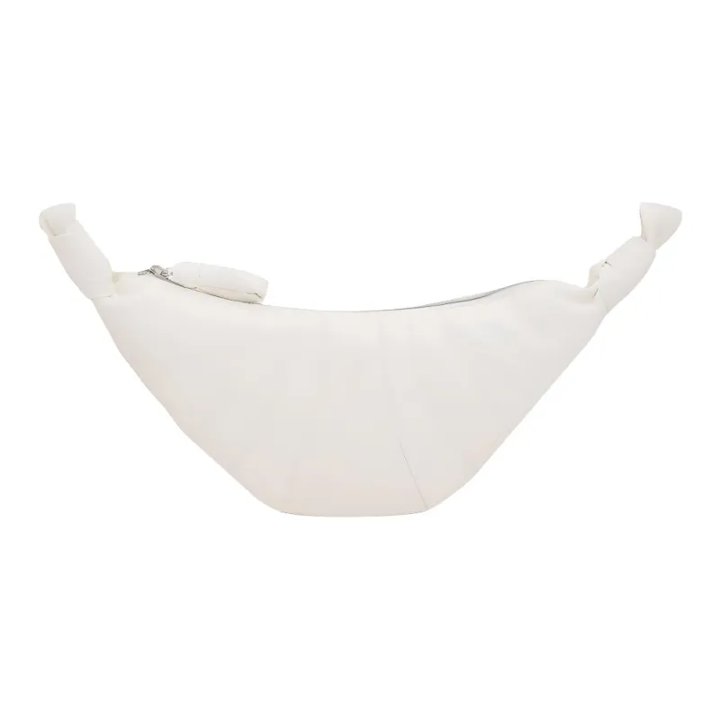 Lemaire Leather Small Croissant Crossbody Bag Women's White-2