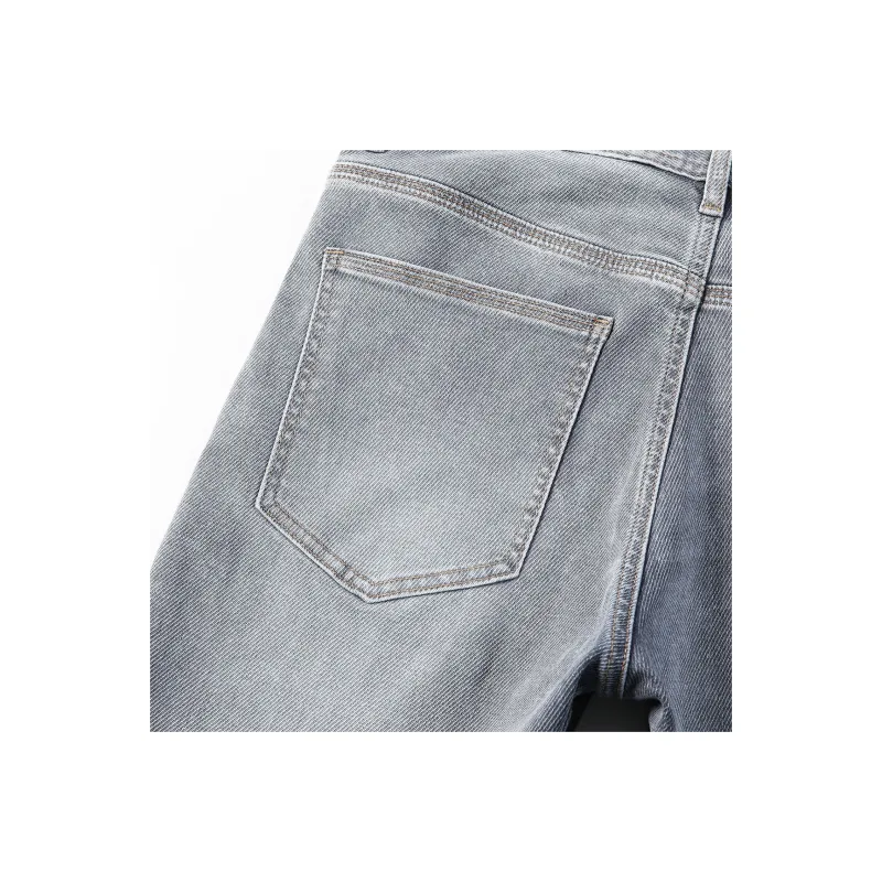 Devanro Jeans Men's Gray Ankle Length Pants-4