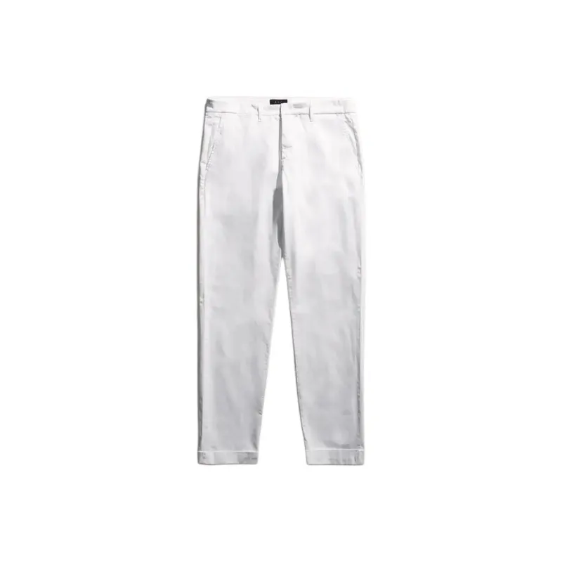 FAY Capri Trousers With Turn up Hem Casual Pants Men's White-0