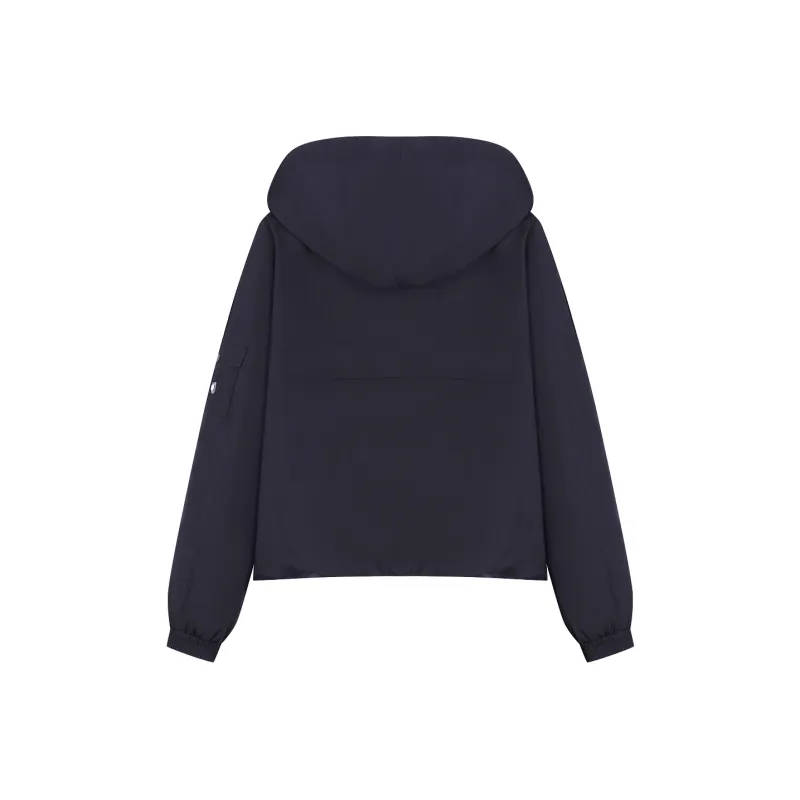 Teenie Weenie Cropped Coat Women's Navy Blue-1