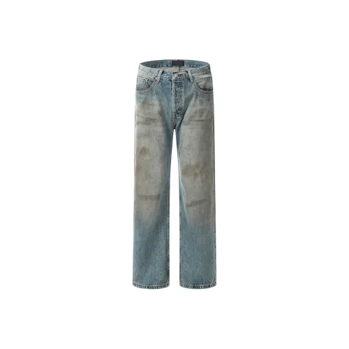 GBXM Jeans Unisex Dirty Vintage Blue