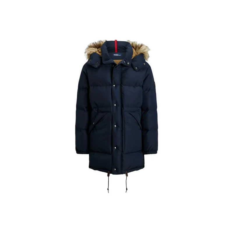 Polo Ralph Lauren The Wainwright Faux-Fur Down Coat Down Jacket Men's Marine Blue-0