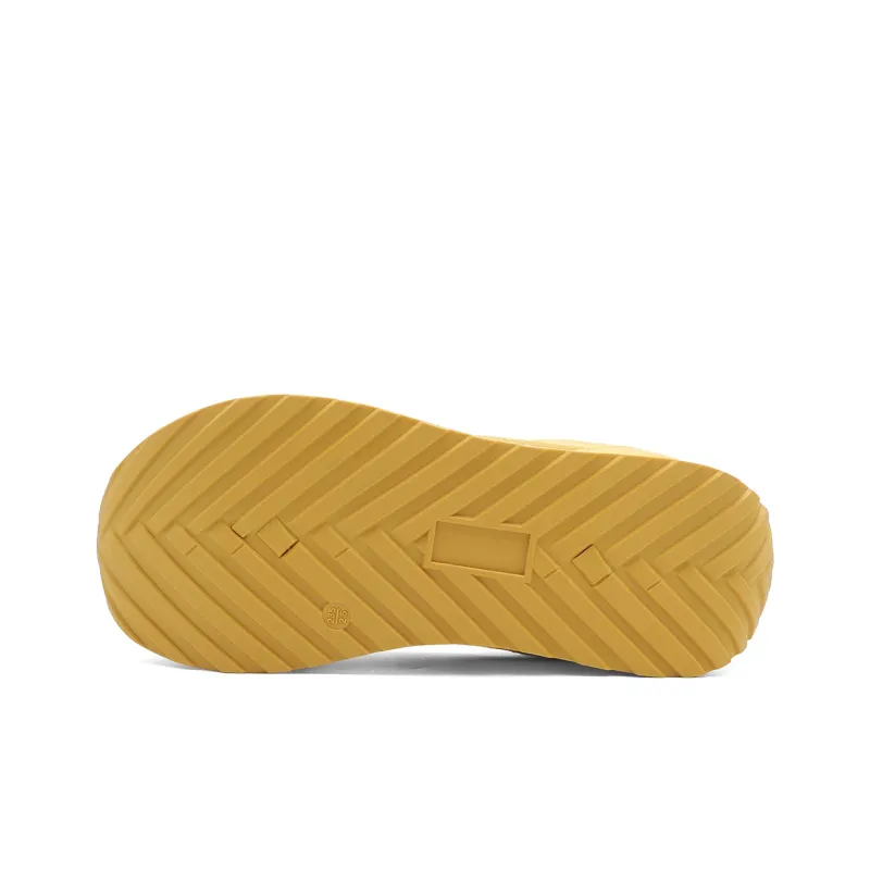 DEERWAY Height Increasing Abrasion Resistant Lightweight Low Top Casual Shoes Women's Yellow-5