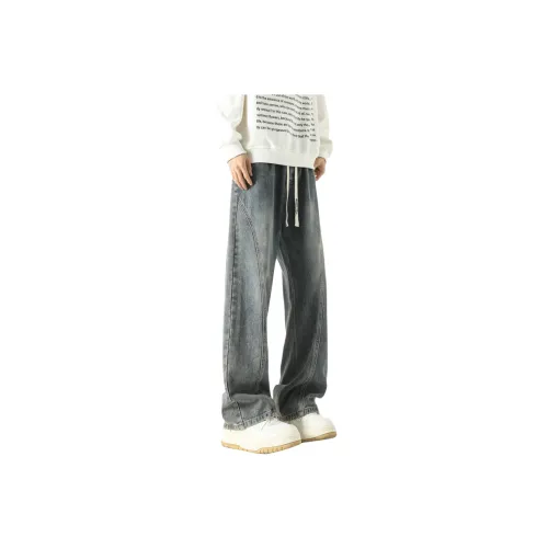 WARNING LIGHT Jeans Unisex Dark Blue