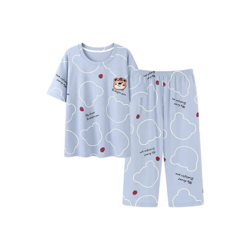 GOSO Pajama Set Women's Light Blue-0