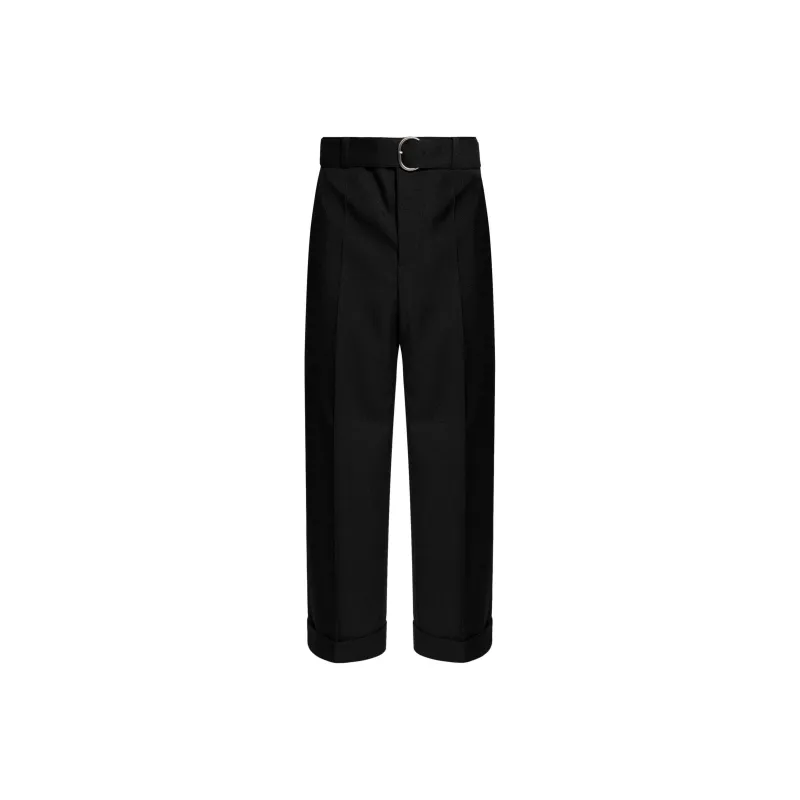 JIL SANDER Straight Leg Pleated Trousers-0