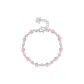 Enamel Multicolor Pink Peach Blossom Butterfly Bracelet
