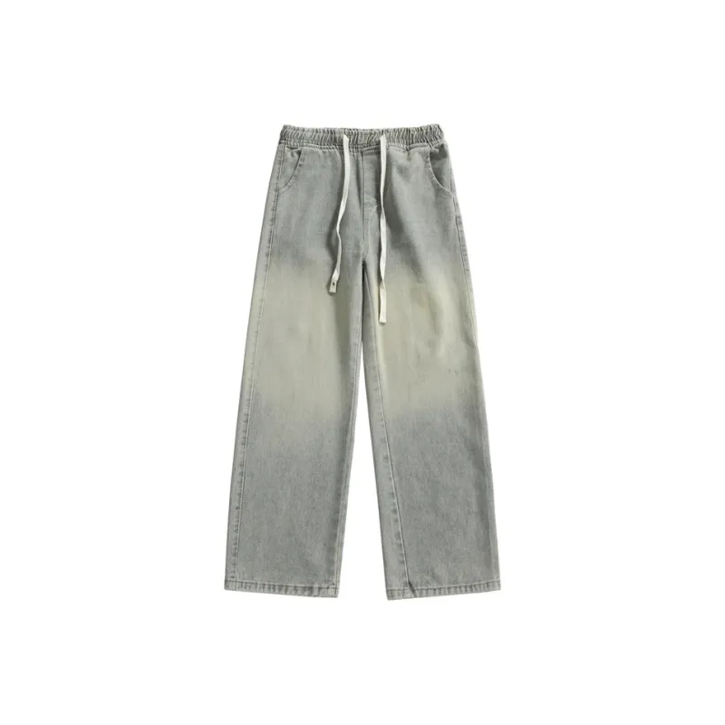 JIARONG Vintage Abrasion Resistant Wide Leg Pants Stylish Teenagers Gradient Design Casual Pants Thin Pants 2025 Unisex-0