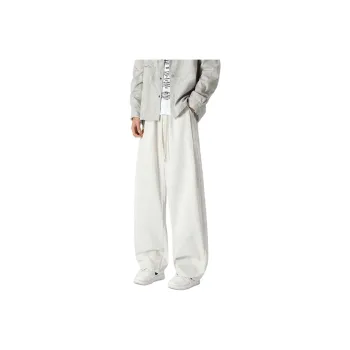 Mackyo Casual Pants Unisex White Heather Gray