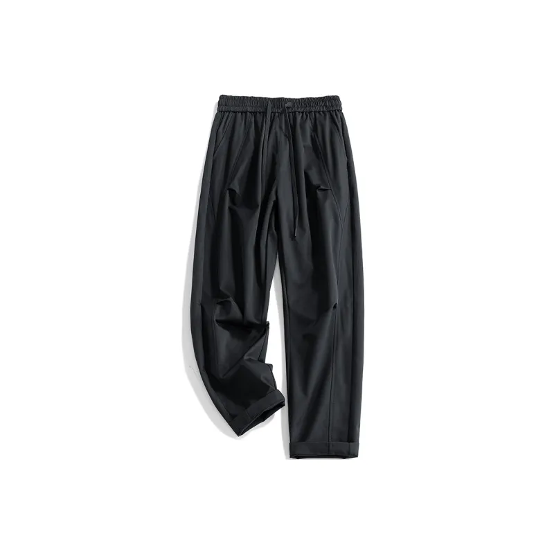 HCHUICHENG Casual Pants Unisex Dark Khaki-0