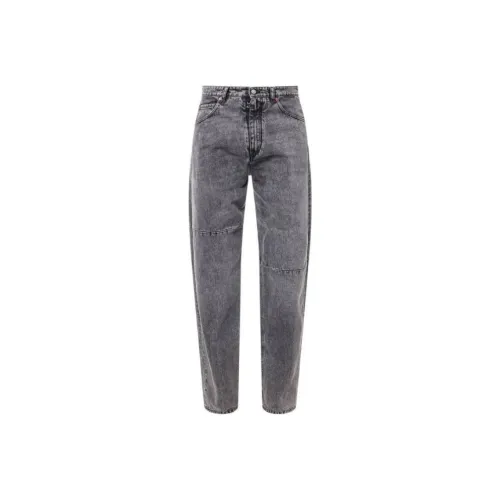 MM6 Maison Margiela Logo Patch Straight Leg Jeans
