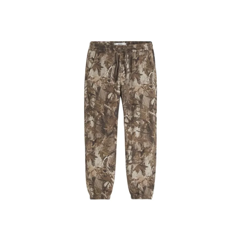Hollister Knitted Sports Pants Men's Brown Camouflage-0