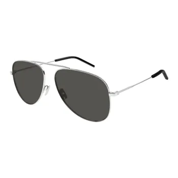 SAINT LAURENT Metal Aviator Sunglasses Unisex Silver