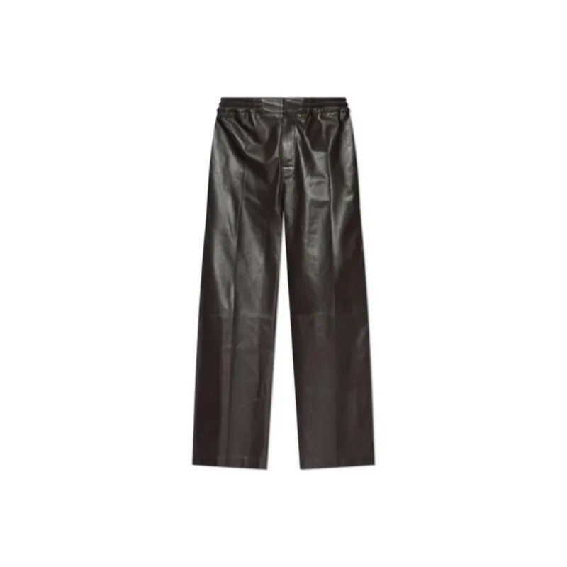 Bottega Veneta Leather Trousers-0