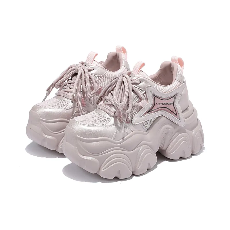 CARDANRO Small sized Sky Vegetables Low Top Chunky Sneakers Women's-8
