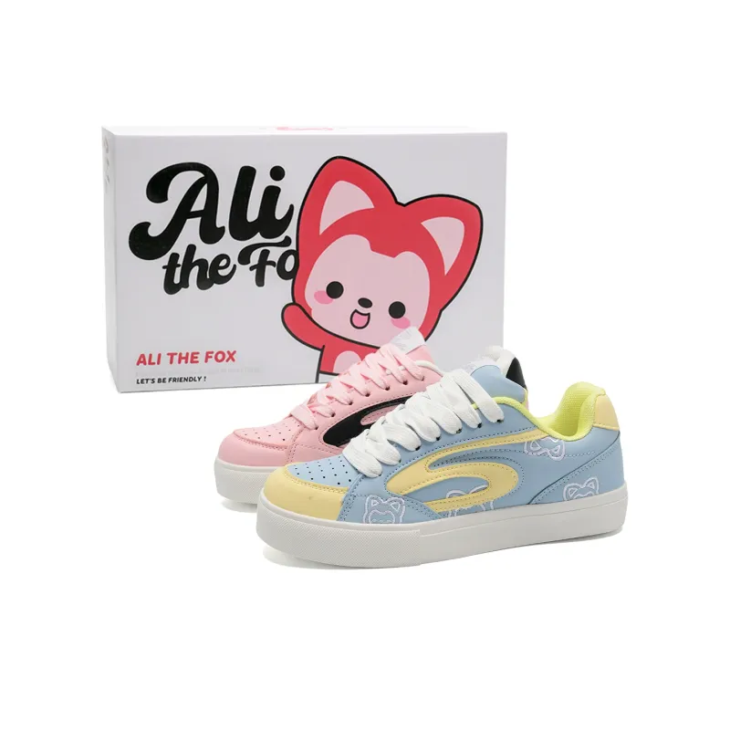 ALI THE FOX Slip Resistant Low Top Skateboard Shoes Unisex-16