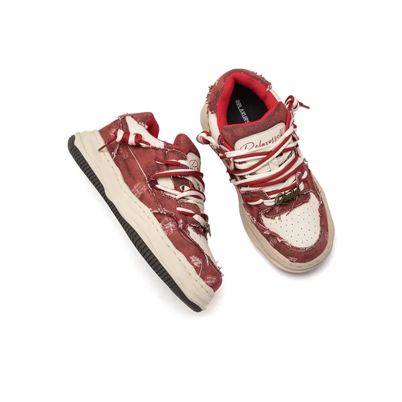RELAXURSELF Anti Slip And Wear Resistant Height Increasing Low Top Skateboard Shoes Unisex-3
