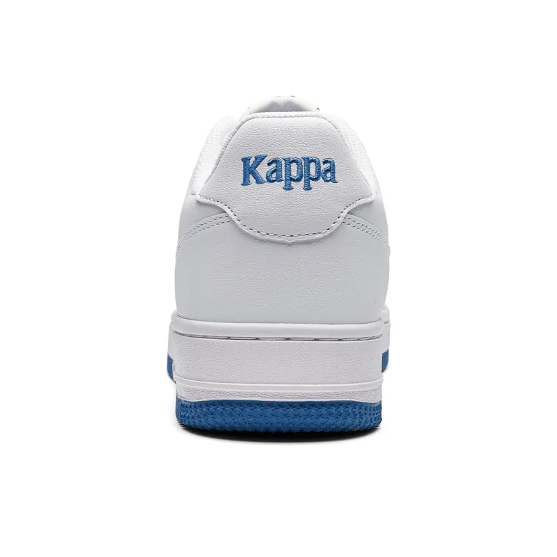 Kappa Back to Back Anti Slip And Wear Resistant Height Increasing Low Top Skateboard Shoes Unisex White Blue-4