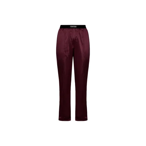 TOM FORD Logo-waistband Satin-finish Trousers