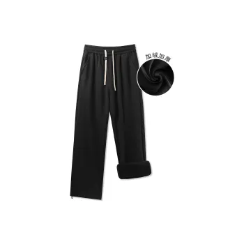 POINTLIMIT Straight Thickened And Fleece Lined Casual Pants Unisex