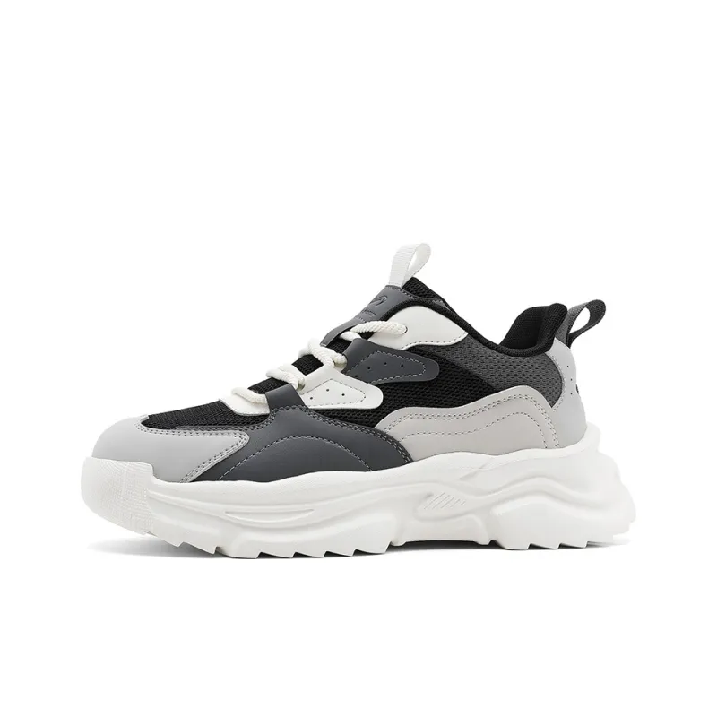 K bird Abrasion Resistant Breathable Height Increasing Low Top Chunky Sneakers Men's-0