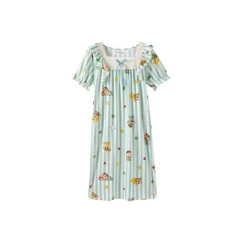 QINZUIMAO x LABIXIAOXIN,LIANMINGKUAN Nightgown Women's Illusion Blue