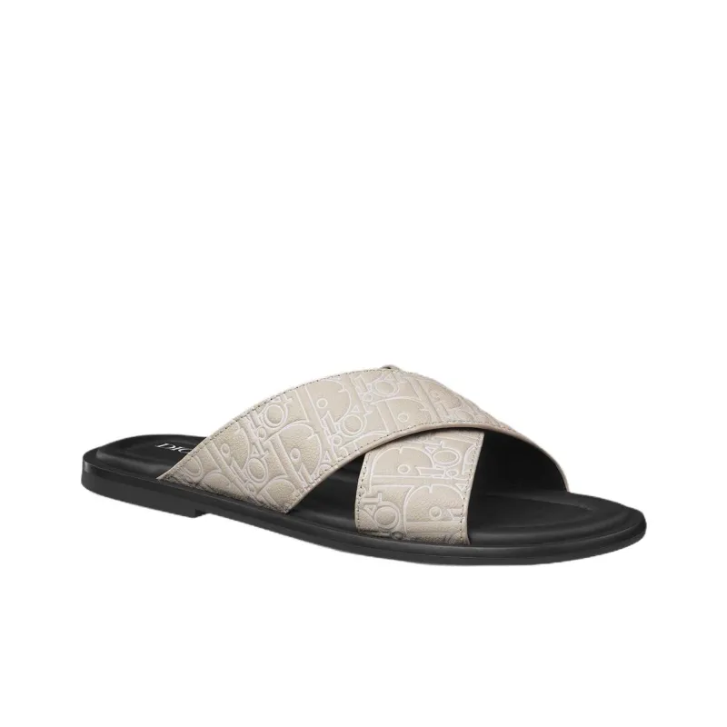 DIOR Alias Slide Slippers Men's Beige-2