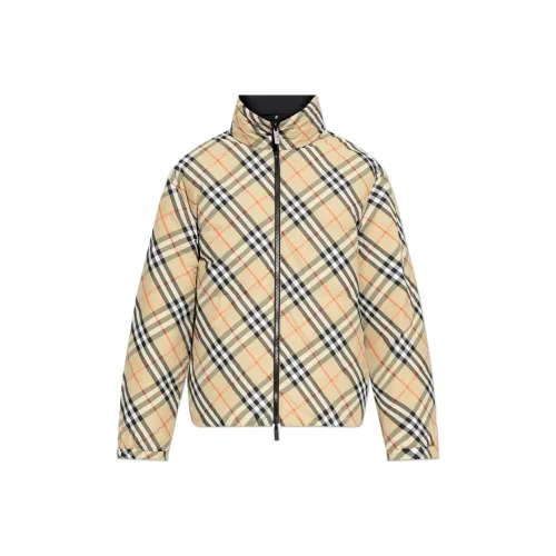 Burberry Checked Zip Up Reversible Padded Jacket