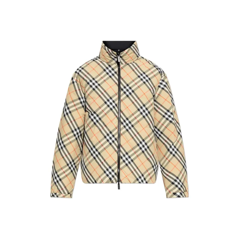 Burberry Checked Zip Up Reversible Padded Jacket-0